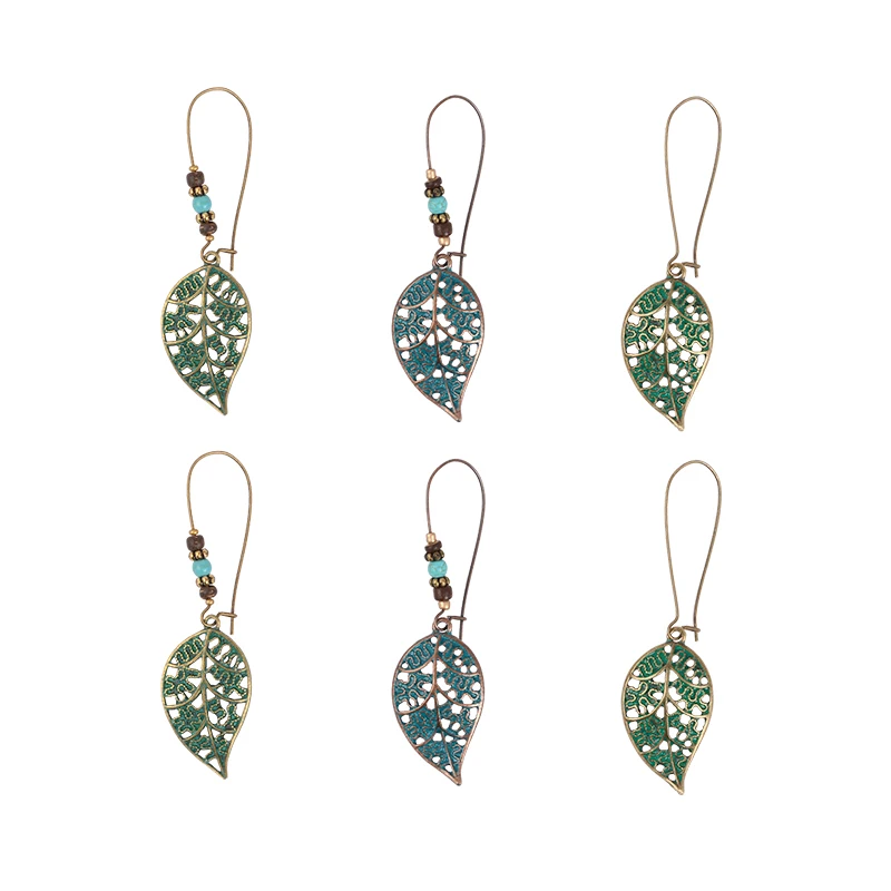 

Bohemia ! New Statement Fashion Jewelry Unique Natural Real Leaves Earrings for Women Tree Leaf Big Dangle Drop Earrings