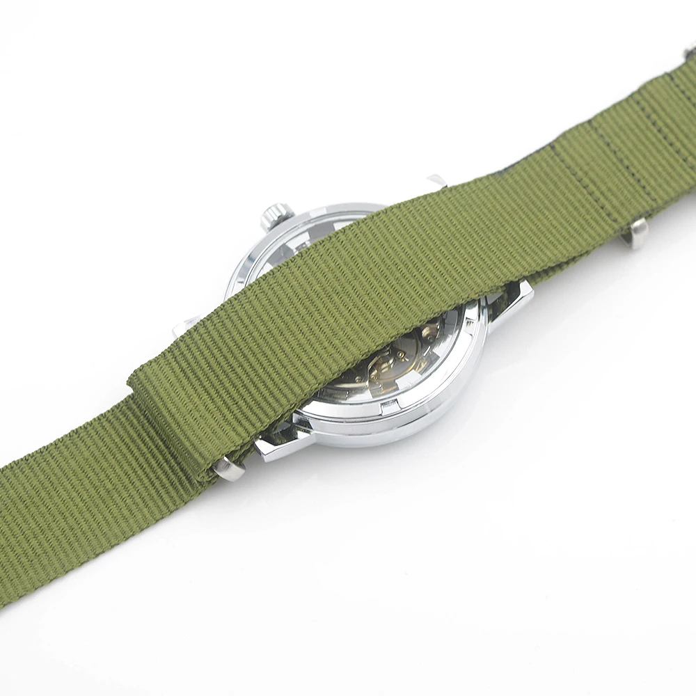 Армейский брезентовый ремешок зелено армейский прозрачный тонкий Чехол дизайн