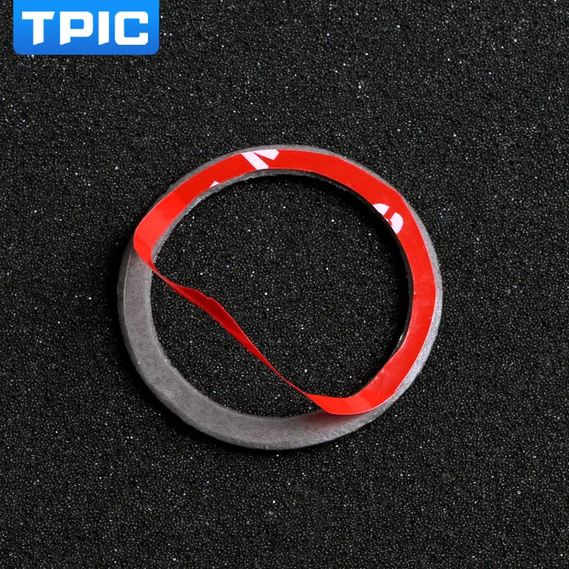 

TPIC Carbon Fiber Car Engine Start Stop Ignition Button Decal Sticker Trim Key Ring For Mercedes Benz C E Class W205 W213 GLC