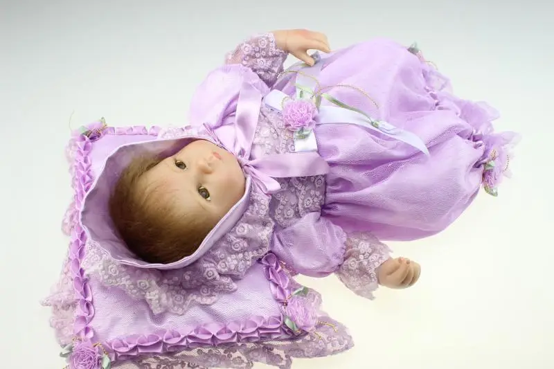 Кукла новорожденная силиконовая 45 см лучший подарок на день рождения|silicone reborn|baby
