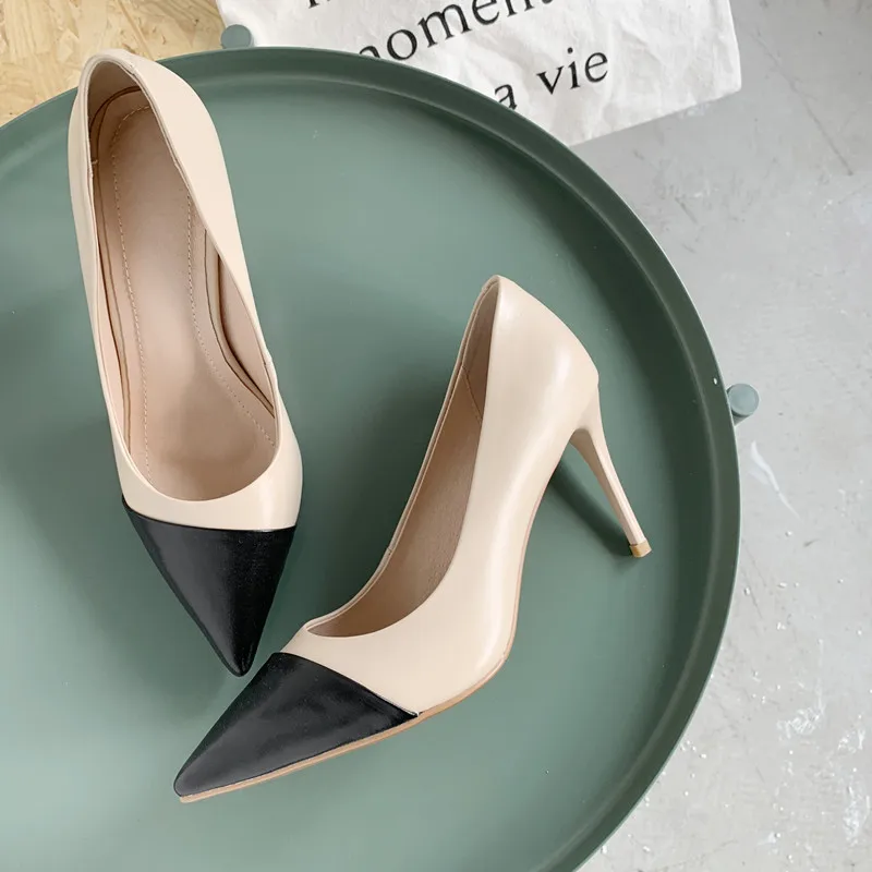 Женские туфли с острым носком туфли-лодочки на высоком каблуке-шпильке закрытым