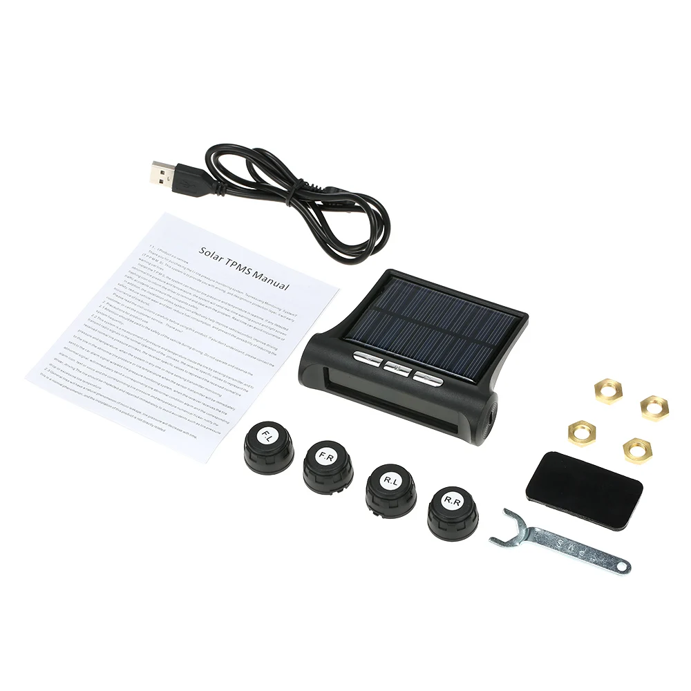 Умные автомобильные TPMS система контроля давления в шинах солнечная энергия