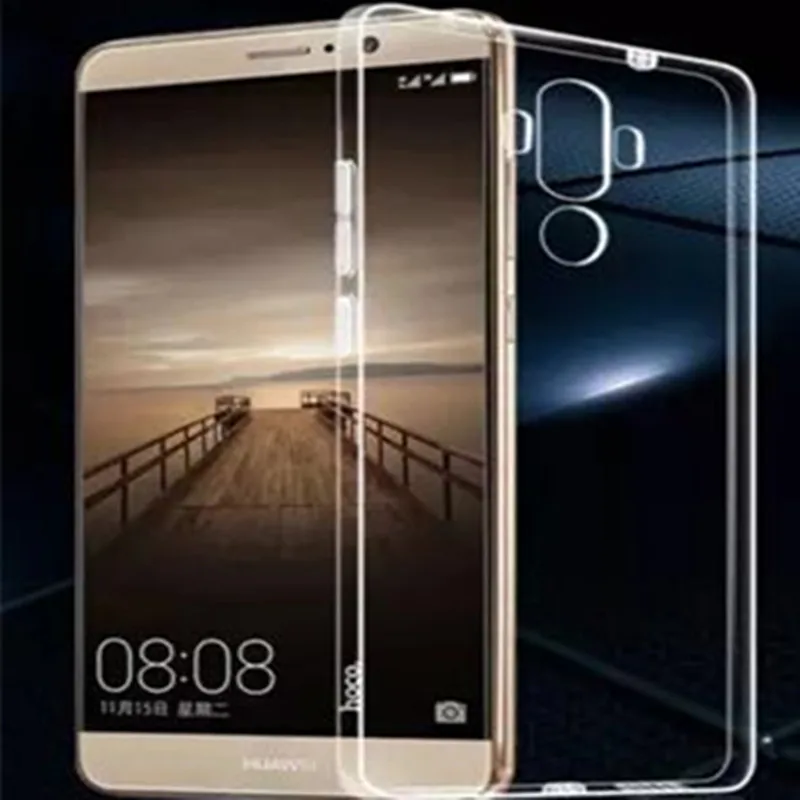 Mate 9 тонкий мягкий чехол прозрачный телефон Fundas Para Капа ТПУ для Huawei задняя крышка