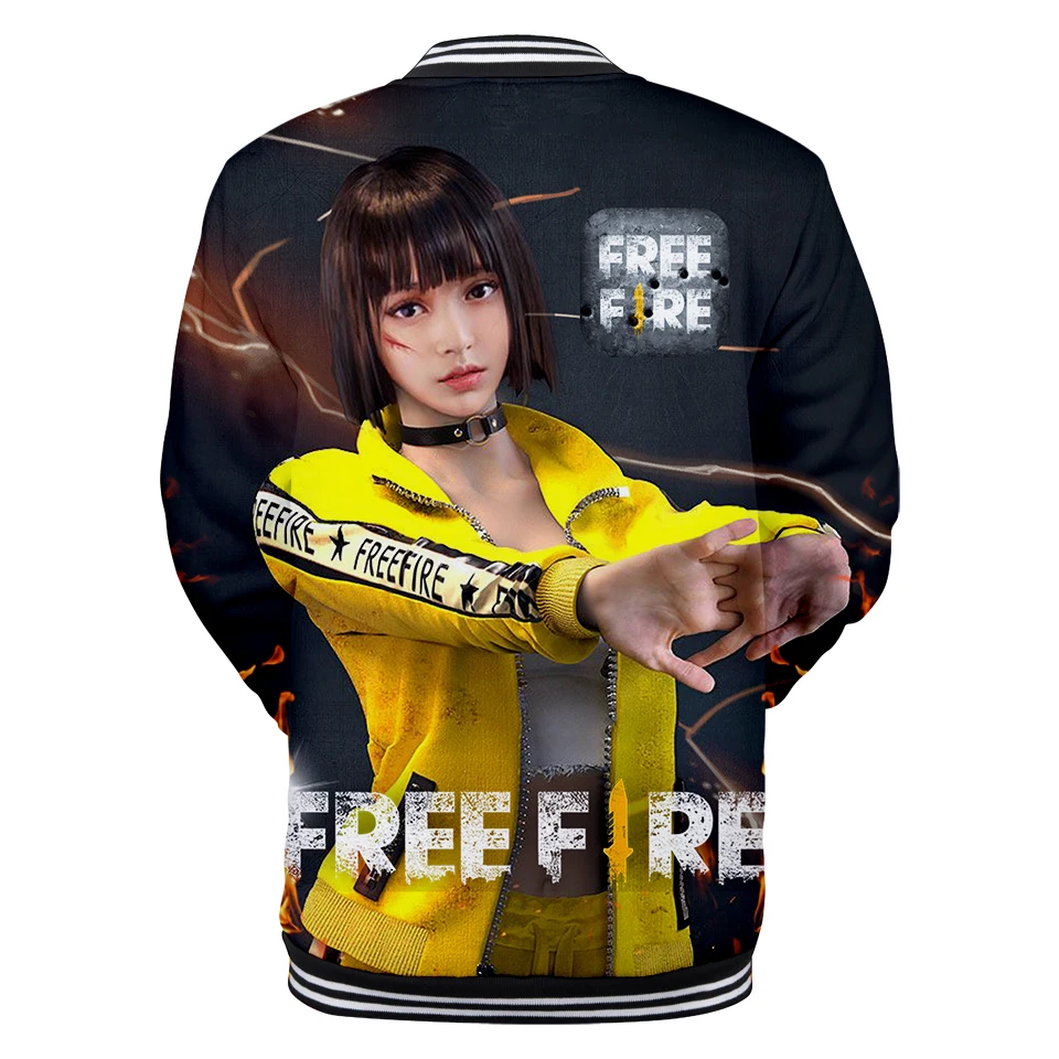 Frdun Tommy 3D Free Fire бейсбольная куртка Kpop Стиль Повседневный мягкий v-образный вырез Горячая игра колледж Стиль Плюс Размер куртка