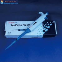 free shipping brand new single channel manual adjustable toppette pipette pipettor pipetbuy one get 100 tips
