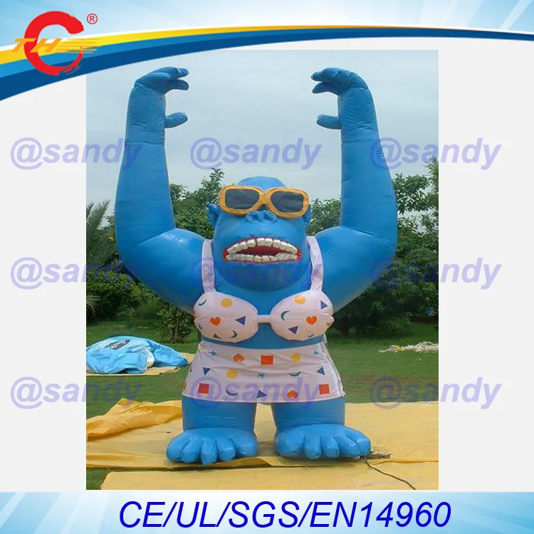 Бесплатная доставка воздухом до двери 6 м/20 футов надувная гигантская Горилла с