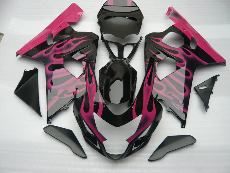 Комплект обтекателей для мотоцикла GSXR600 750 K4 04 05 GSXR 600 GSXR750 2004 2005 ABS розовый пламя