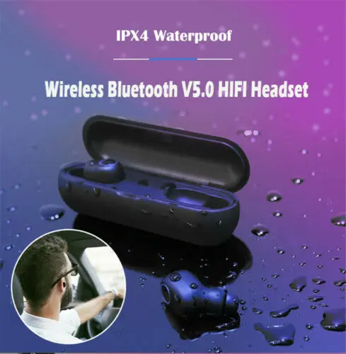 Мини беспроводные Bluetooth 5 0 супер бас спортивные наушники-вкладыши гарнитура с