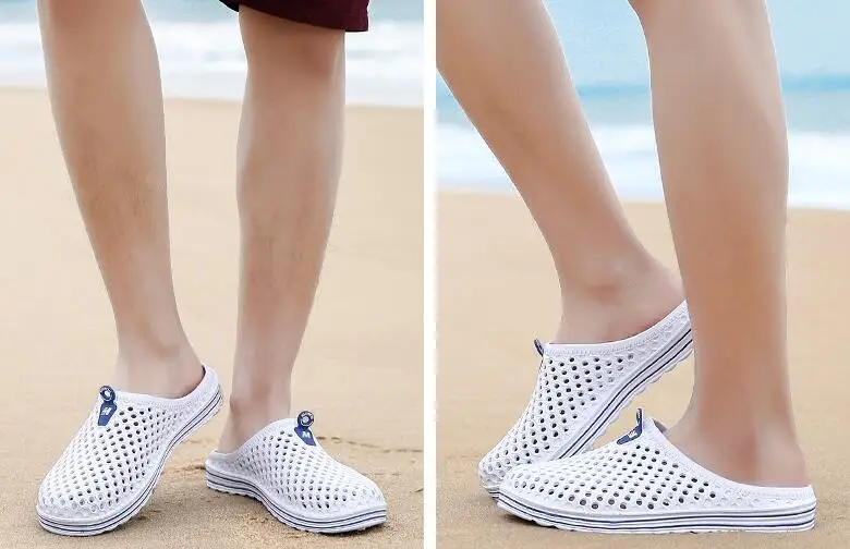 Классические мужские летние тапки 2018 слипперы модные эва КРОК резные сандалии