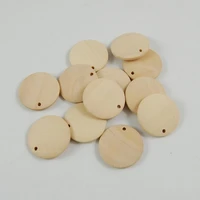 wholesale nature wood chips charms unfinished geometric round wooden beads for earrings jewelry making diy decorative pendant