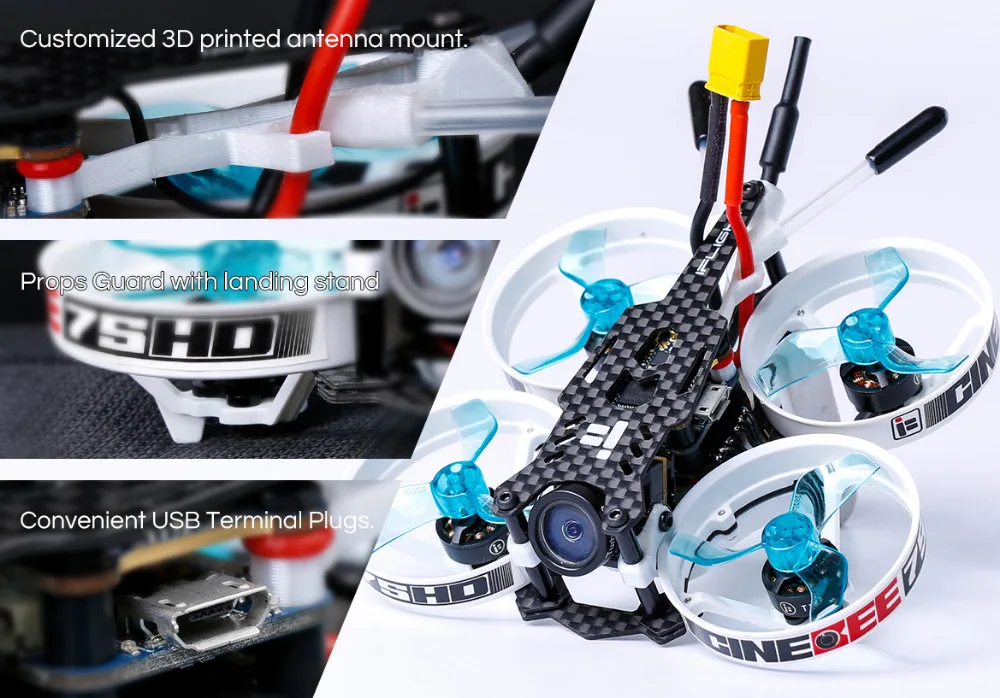 IFlight CineBee 75HD 2S Whoop RC FPV гоночный Дрон с sucex Mirco F4 12A 200mW черепаха V2 HD PNP BNF крошечный Whoop