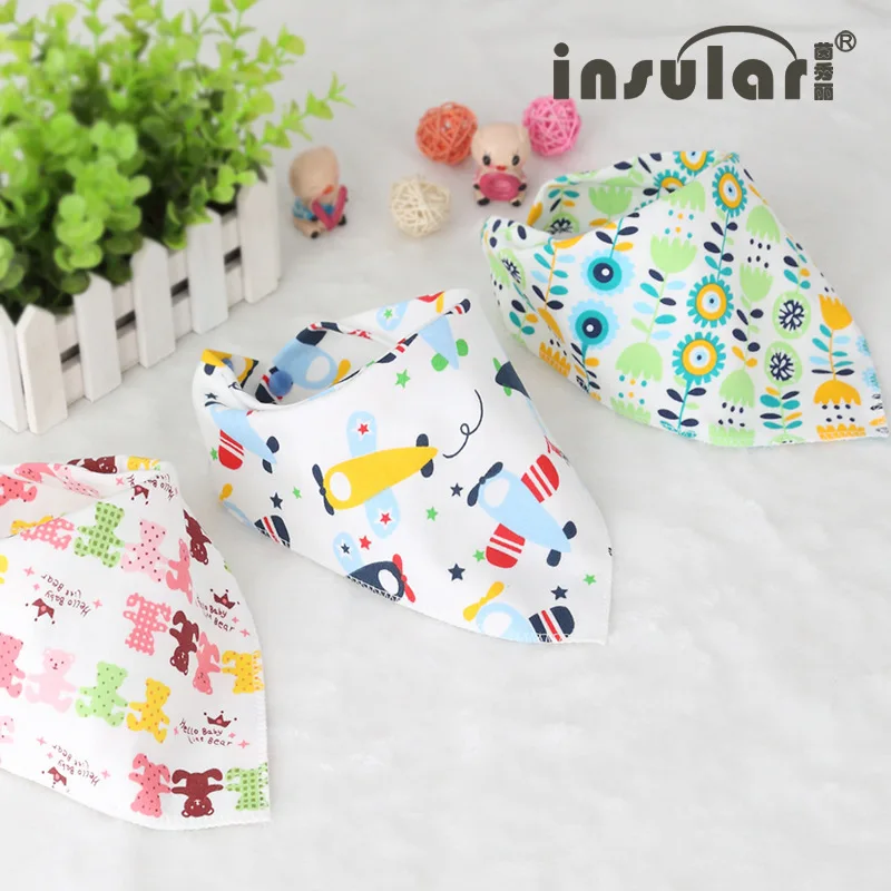 LXXU Insular Baby Bibs Solid Cotton Kitting Process Soft Comfortable Environmental Friendly Multi Usages Nursing Products | Детская