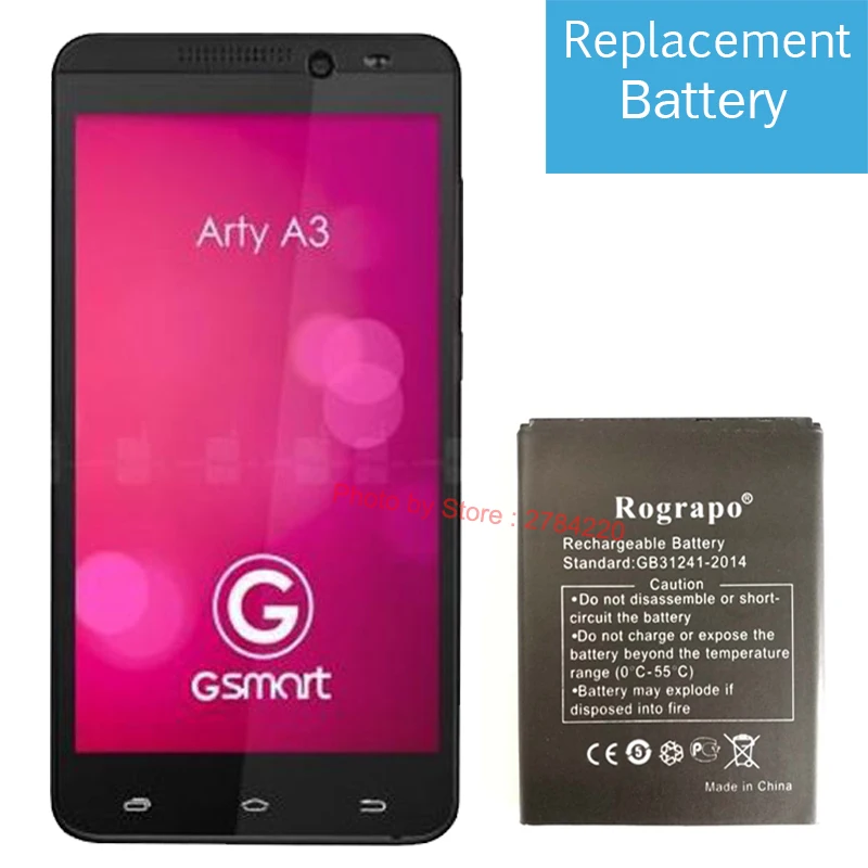 Новый Сменный аккумулятор 2000 мАч аккумуляторы для Gigabyte GSmart Arty A3 мобильных