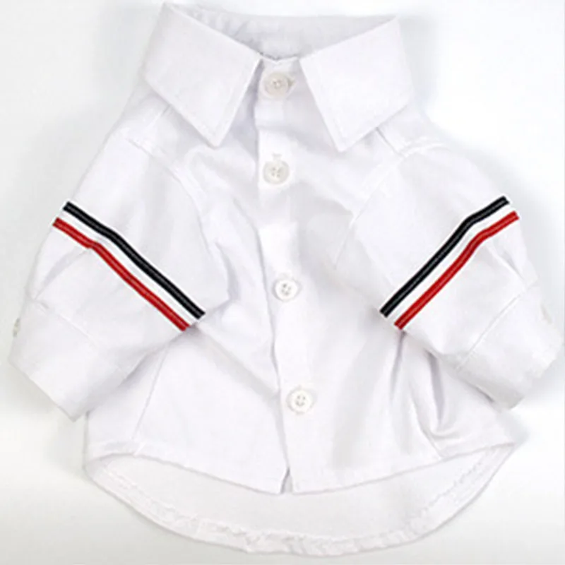 White Костюм для собак корейский стиль модный костюм для отдыха для французского одежда для бульдога рубашка с Мопсом деловой костюм для собак Одежда для домашних животных - Цвет: White