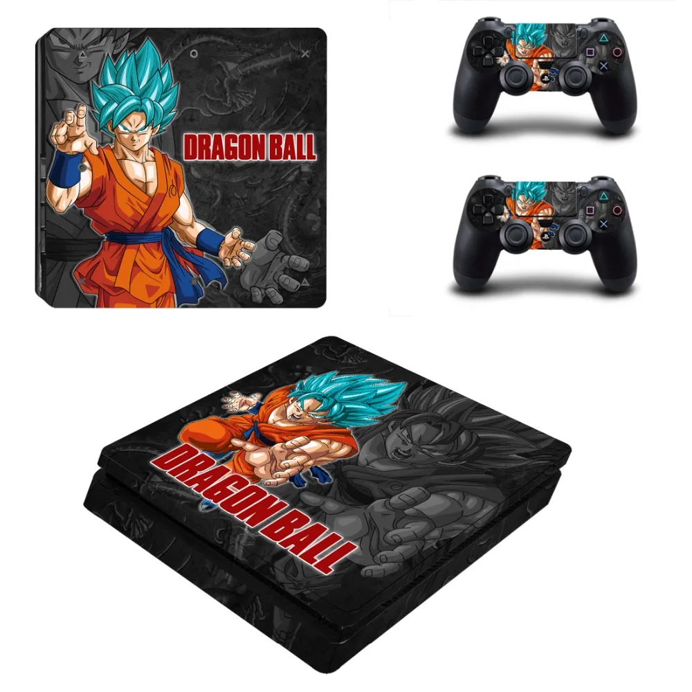 Dragon Ball Z Super Son Goku PS4 тонкая наклейка для кожи виниловая наклейка для консоли Playstation 4 и 2 контроллера PS4 тонкая наклейка для кожи