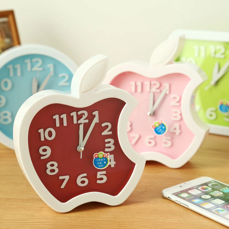 Творческий Стерео цифровой Иглы Mute Мини Маленький Будильник Мода Симпатичные