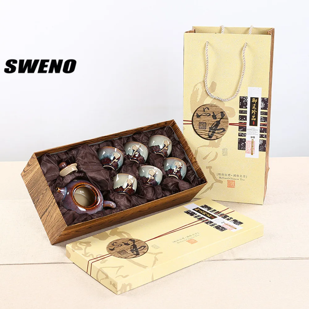 Черно-зеленый и печи обесцвечивание изысканный Керамика Чай горшок чайники