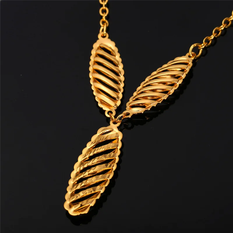 Kpop кулон ожерелье золото/серебро Цвет Cloverleaf узор стерео модные ювелирные изделия