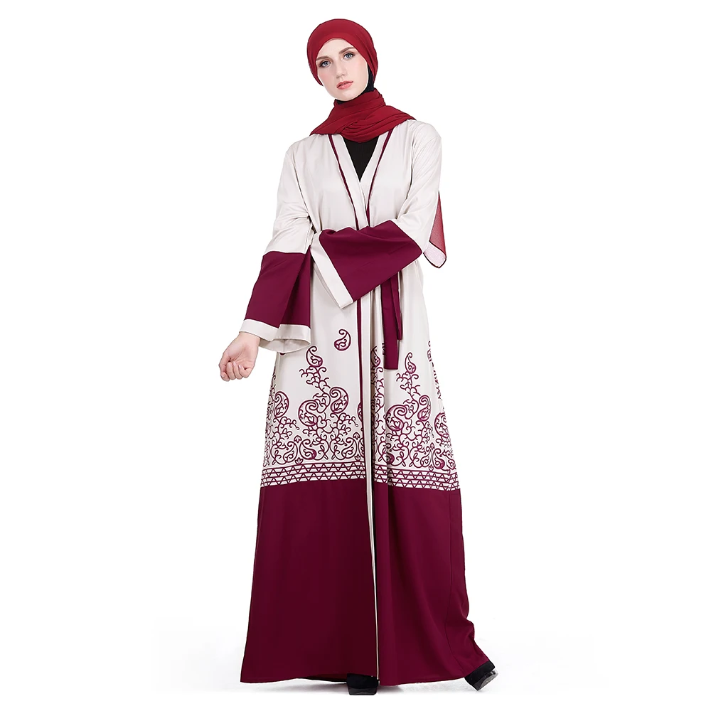 Винтажное платье с длинным рукавом Abaya мусульманское длинное в турецком стиле