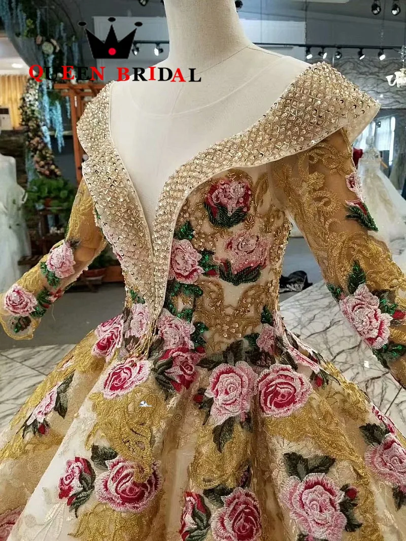 Индивидуальный заказ 2019 vestido de festa Longo трапециевидной формы с круглым вырезом и
