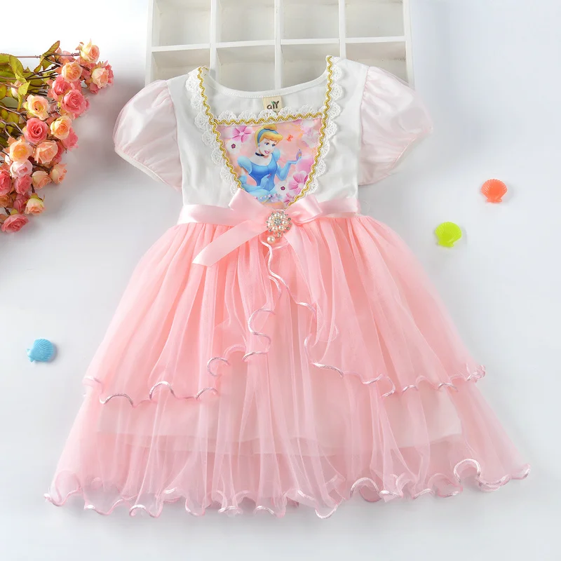 Summer Girl Clothes Snow White Dress for Girls Party Elsa Princess Sofia Dresses Children Cinderella Costume Robe Fille 3-9Y New | Детская