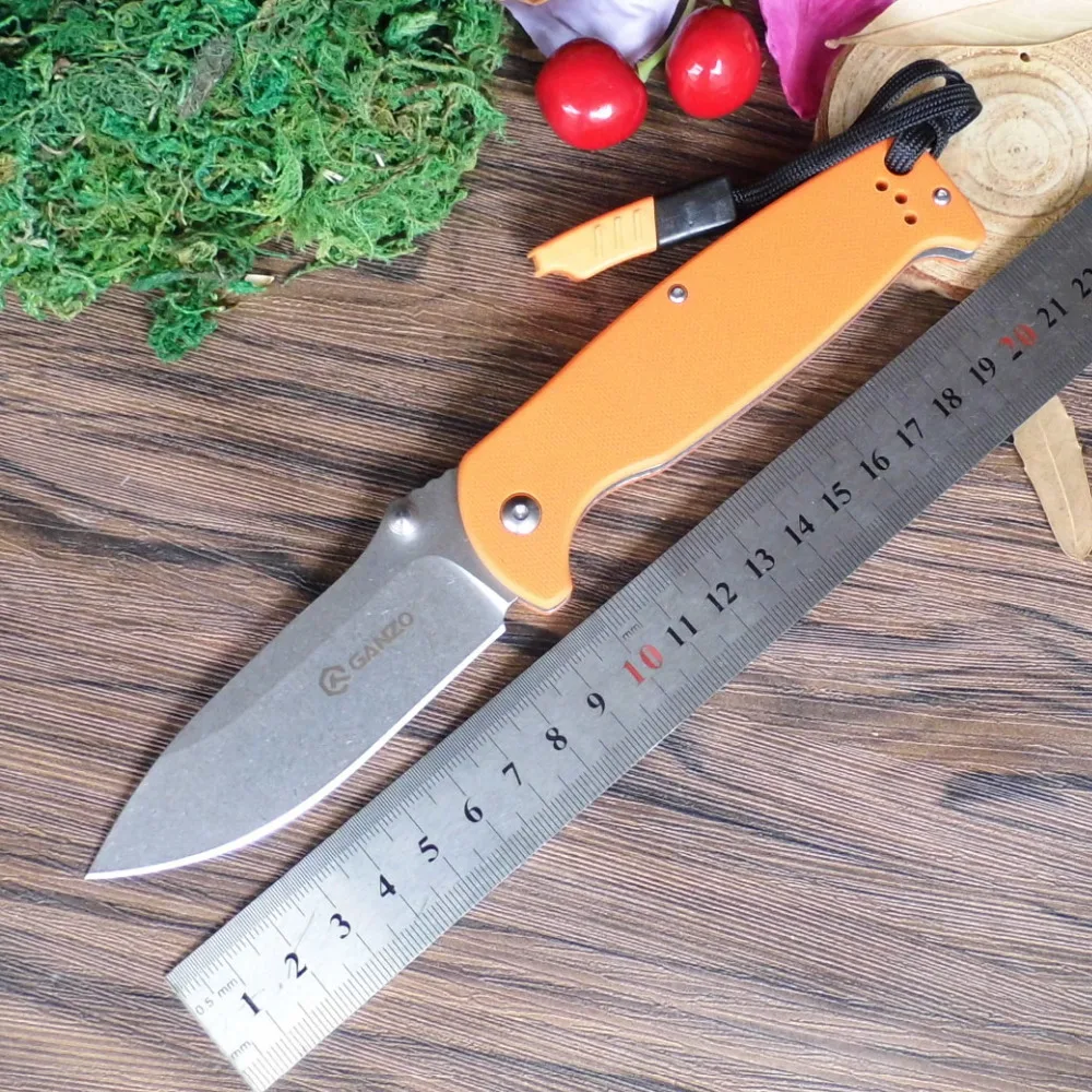 58-60HRC Ganzo G7412 440C G10 или ручка из углеродного волокна складной нож для выживания походный инструмент карманный нож тактический edc Открытый инструмент