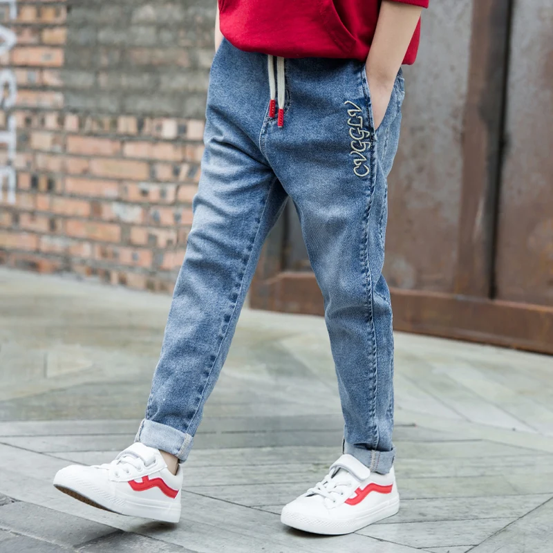 Джинсы для мальчиков повседневные демисезонные джинсы детские модные