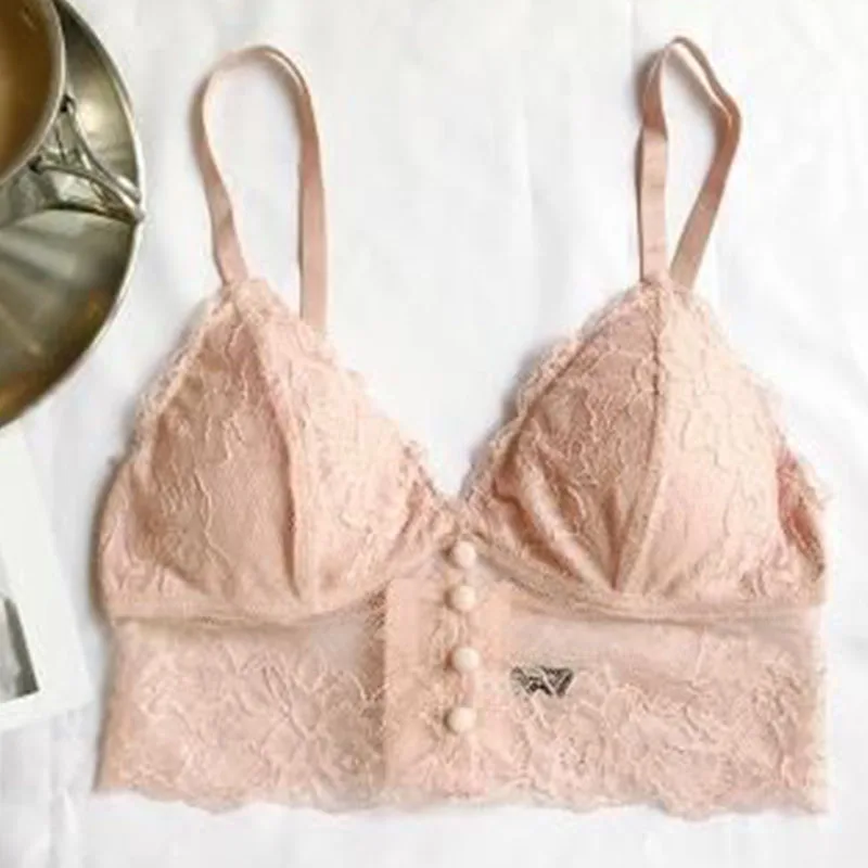 pink CERRITA, специальное предложение, пуш-ап, Bh, ремень, кружево, для женщин, девушек, повседневный бюстгальтер, эластичный бюстгальтер для сна, модный топ, высокое качество - Цвет: pink