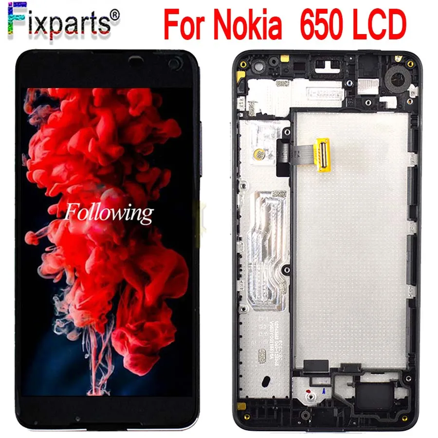 100% протестированный ЖК дисплей 5 0 дюйма для Microsoft Nokia Lumia 650 + сенсорная панель