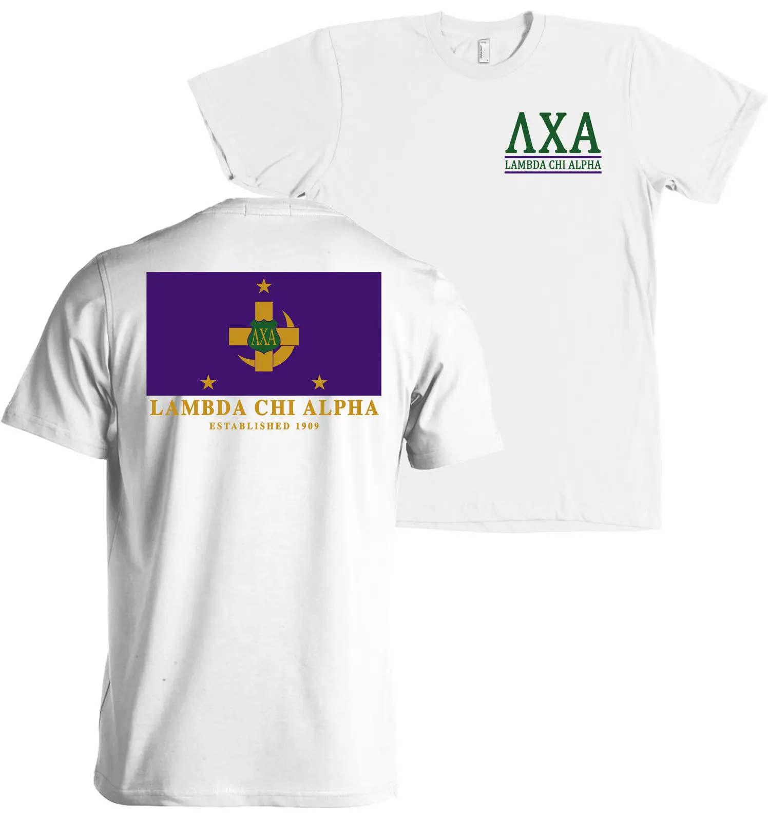 Футболка с коротким рукавом Новейшая модная летняя футболка SaleLambda Chi Alpha флаг