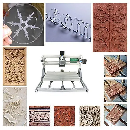 

DIY CNC 3018 Router Kit GRBL Control 3 Axis Wood Carving Laser Milling Engraving Machine, XYZ Working Area 300x180mm