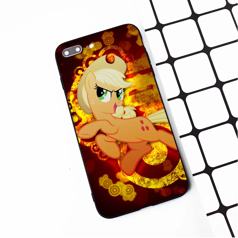 M525 маленький пони черный мягкий ТПУ силиконовый чехол для Apple iPhone 11 Pro XR XS Max X 8 7 6 6S