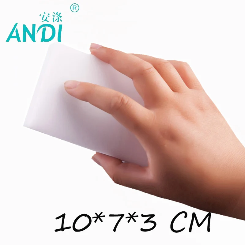 ANDI 50 шт./лот, высокое качество, меламиновая губка, волшебная губка, ластик, Меламиновый очиститель для кухня, ванная, офис, для чистки 10x7x3 см