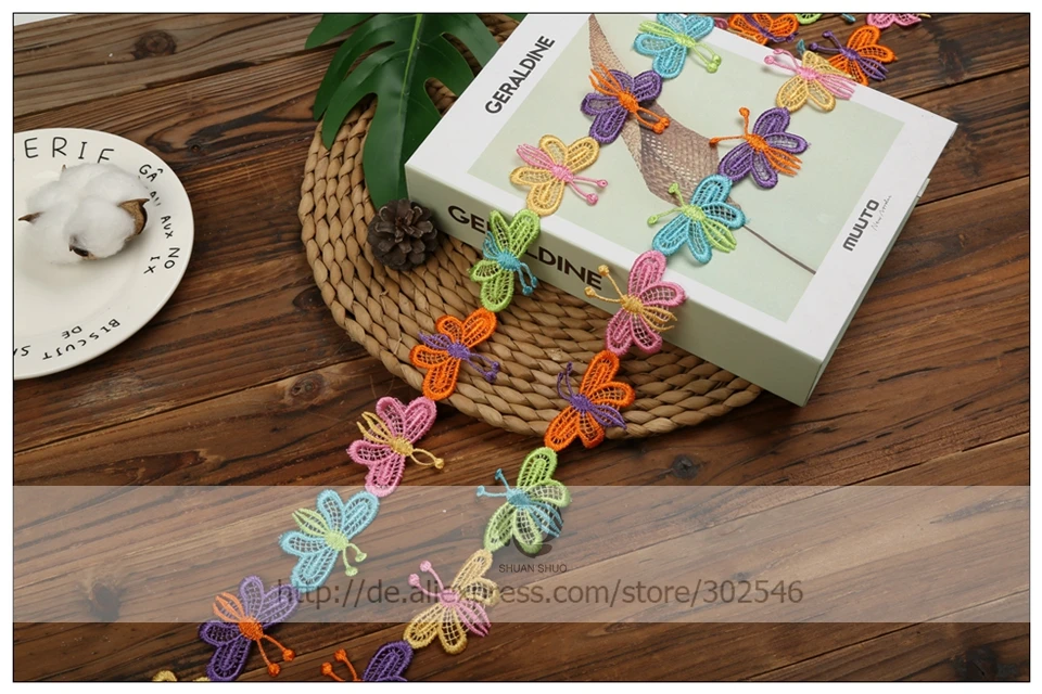 ShuanShuo 2cm wide Lace Trimming Knit Wedding Embroidered DIY Handmade Quilt Ribbon Embroidery Craft Accessories 1yard