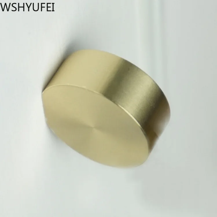 10 шт./лот новый минималистский дизайн круглая латунная ручка шкаф с ящиком