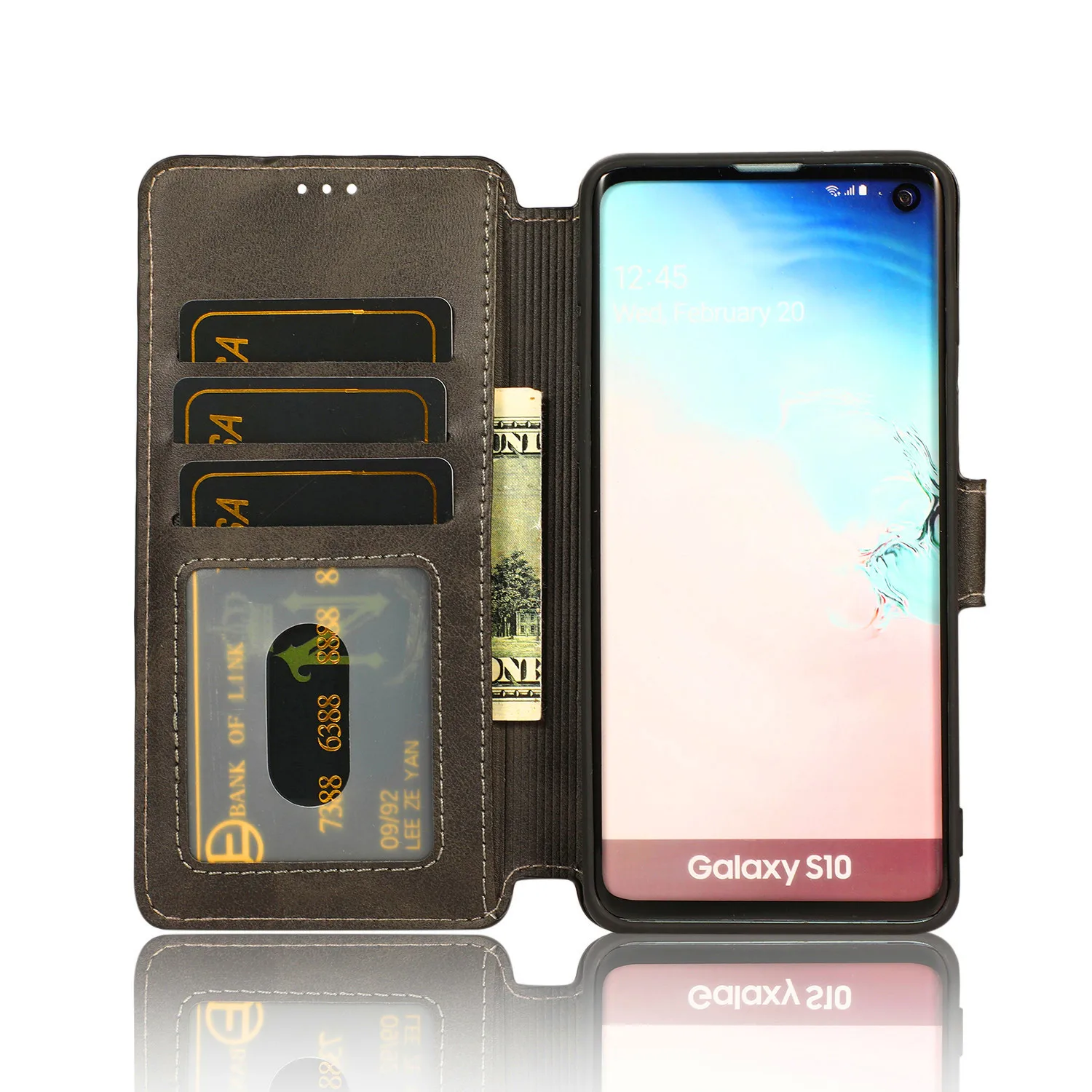 Кожаный флип-чехол для телефона samsung Galaxy S8, S9, S10 Plus, S10E, чехол для samsung Galaxy Note8, Note9, Магнитный кошелек, подставка, чехол