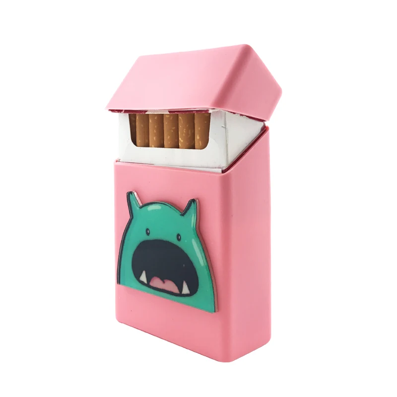 Новый милый 3D значок силиконовая сигаретная коробка чехол для сигарет