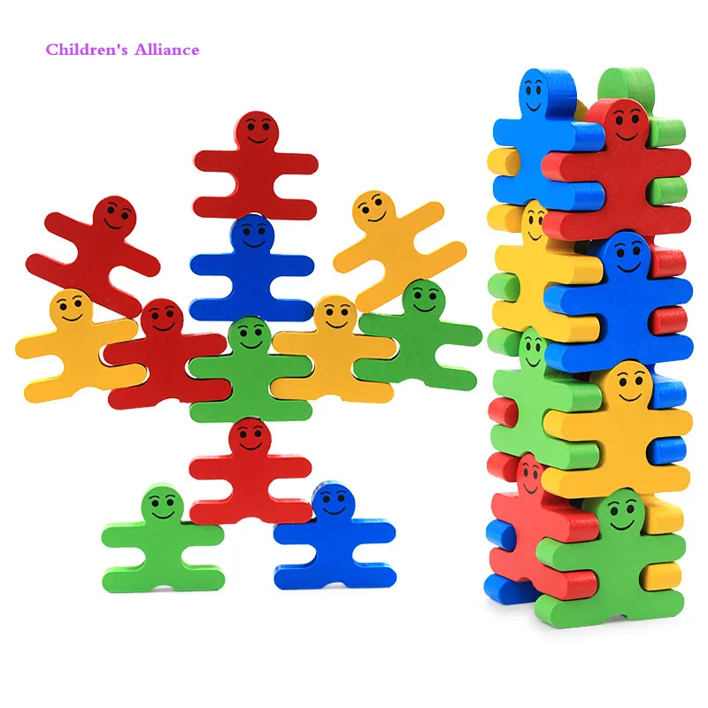 Children's Early Education Balanced Sense Building Block Assembly Parent-Child Game Overlay Puzzle Toys | Игрушки и хобби