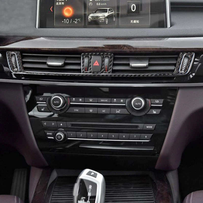 Стайлинг автомобиля из углеродного волокна центральная консоль кондиционер