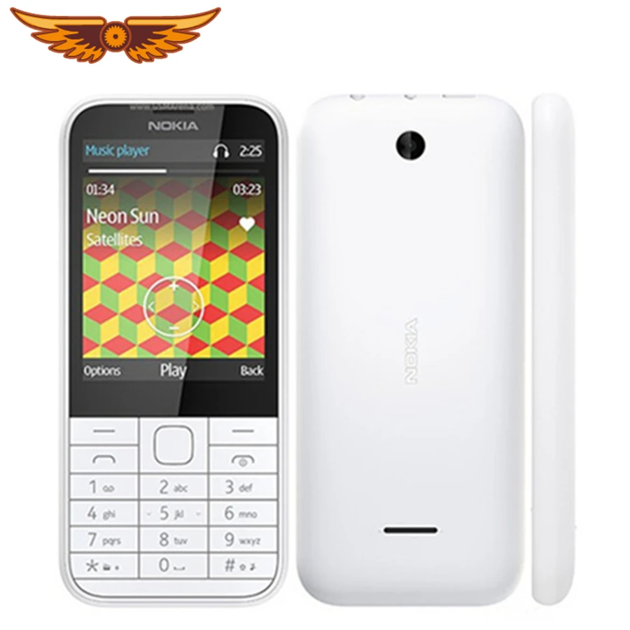 Оригинальный разблокированный мобильный телефон Nokia 225 с одним ядром экраном 2 8