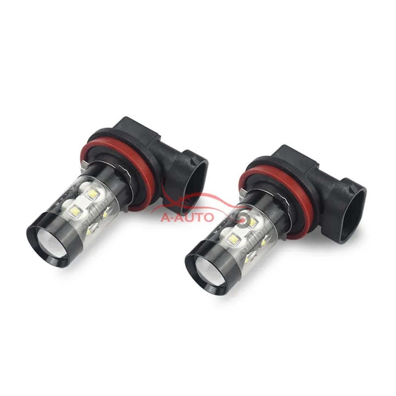 Светодиодные лампы высокой мощности H11 H8 H10 H16 5202 PSX24W P13 2 шт. 12 В 50 Вт DRL ультра яркий