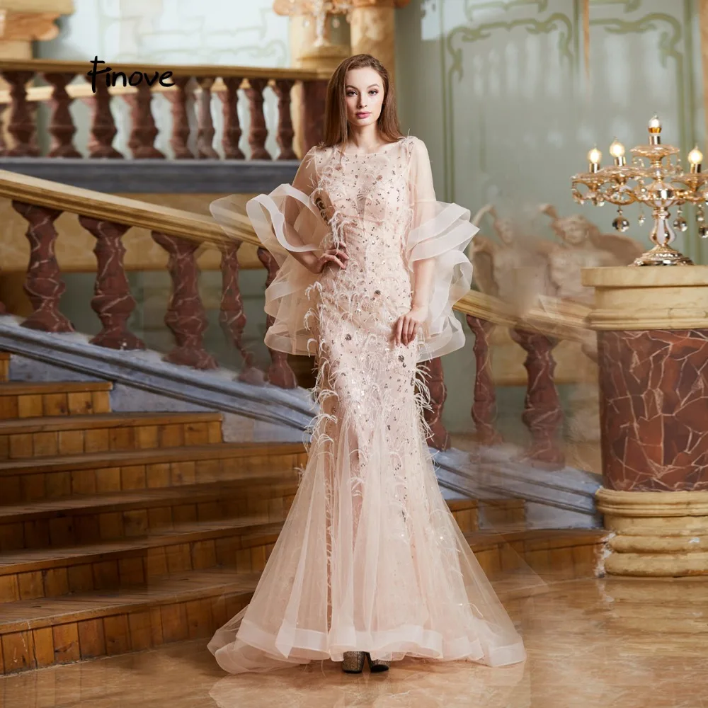 Finove Новое поступление вечерних платьев 2020 Romatic Pink элегантное платье с овальным