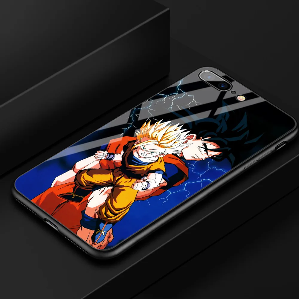FinderCase для iPhone X закаленное стекло Dragon Ball z чехол для iPhone 6 6S 7 8 plus X XR XS MAX 11 pro max - Цвет: 01416