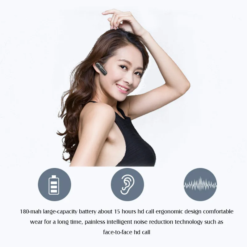 RBAYSALE наушники беспроводные Bluetooth микрофон Прочный Крючок для аккумулятора