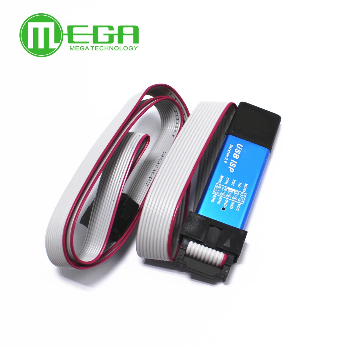 1 шт. USBISP AVR программатор + стандартный кабель для загрузки USB ATMEGA8 ATMEGA128 Поддержка