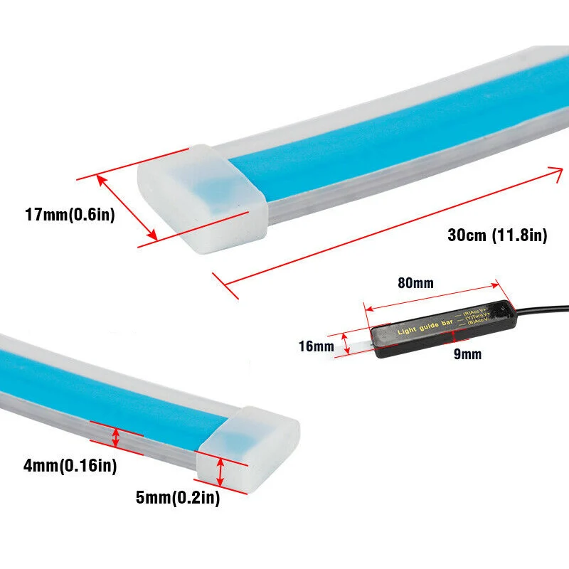 DC 12V светодиодные полосы света Замена 30 см тонкий Янтарный последовательный