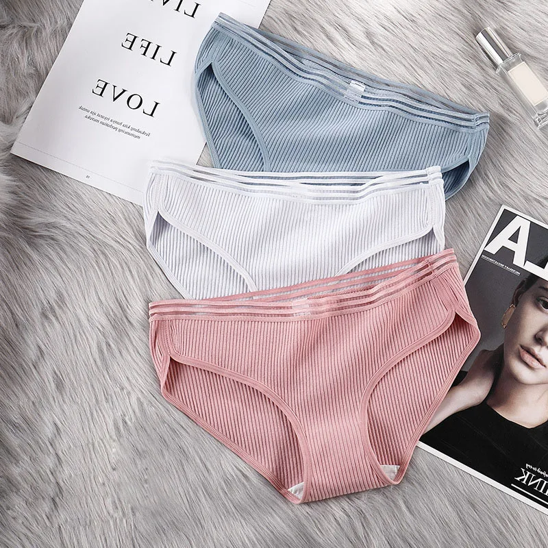 4XL размера плюс хлопковые трусики для полных женщин средняя талия однотонные