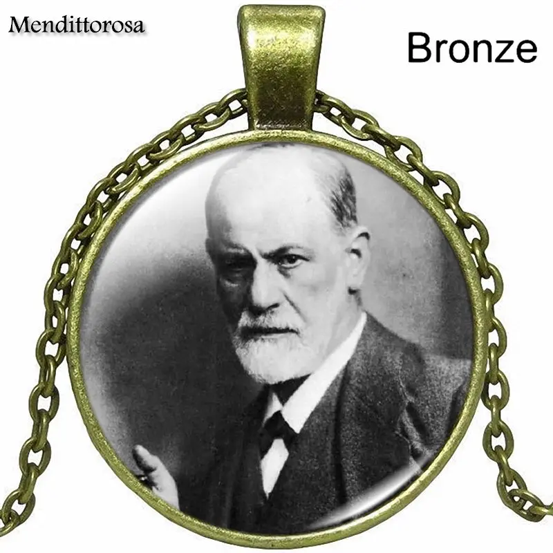 Модное Длинное Ожерелье Sigmund Freud с серебряным покрытием подарок для дочери на
