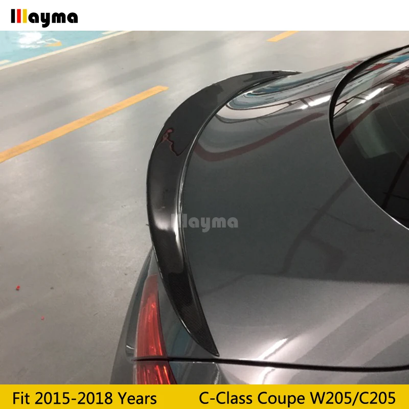 AMG Стиль углеродное волокно задний багажник спойлер для Benz C class C180 C220 C250 2 купе- год C205 автомобиль спойлер заднего крыла