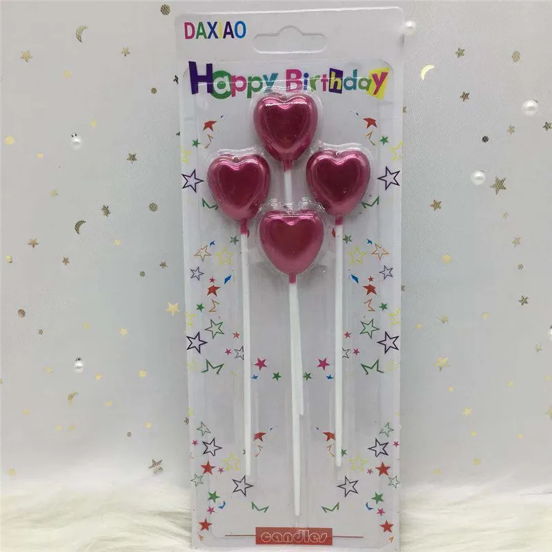 sweat heart red 1 шт. милый литерный принт красный Свеча на торт ко дню рождения торт фигурки жениха и невесты; Детский наряд для дня Рождения вечерние праздничные свечки для торта изделия для декорации - Цвет: sweat heart red